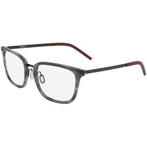 NEW FLEXON B2020 021 Grey Horn TITANIUM Eyeglasses 55mm with Flexon Case